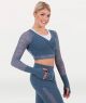 Body Wrappers Adult Long Sleeve Cross-Over Front Pullover- 7814