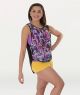 Body Wrappers Adult Vogue Print Hi-low Tank Pullover- 8602