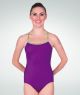 Body Wrappers Adult Contrasting Camisole Cross-Back Strap Leotard- P631