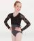 Body Wrappers Child Lace Mock Wrap Front Sweater- 2062