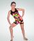 Body Wrappers Child Abstract Neons Gymwear Racerback Racerback Bike-A-Tard- 2635