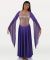 Body Wrappers Adult Solid Dress W/Gold Metallic Bodice Overlay- 525
