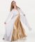 Body Wrappers Adult Long Sleeve Dress W/ Metallic Front Cross- 646