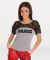 Body Wrappers Adult Lace Back, Sleeves & Front Yoke Tee - 7340