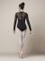 Bloch Adult V Neckline Zipper Back Messina Flock Mesh Panelled Long Sleeve- M1014LM