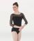 Body Wrappers Adult Dotted 3/4 Sleeve Leotard- P1042