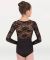 Body Wrappers Child Long Sleeve Lace Back Leotard- P1081C