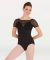 Body Wrappers Adult Petite Floral Mesh Camisole Leotard- P1122