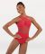 Body Wrappers Child Fine Mesh Stripe Cross-Over Front Leotard- P1230