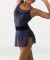 Body Wrappers Adult Fine Mesh Stripe Skirt- P1236