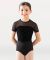 Body Wrappers Child Paisley Floral Burn-Out Flocked Velvet Short Sleeve Leotard- P1254