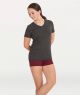 Body Wrappers Adult V-Neck Knobby Knit Short Sleeve Tee- 405
