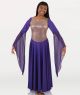 Body Wrappers Child Drapey Shiny Metallic V-Shawl Pullover- 0525