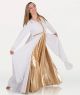 Body Wrappers Adult Long Sleeve Dress W/ Metallic Front Cross- 646