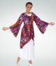 Body Wrappers Adult Praise Accents Asymmetrical Print Tunic- 6580