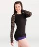 Body Wrappers Adult Long Sleeve Pullover W/Lace Sleeves- 7811