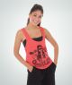 Body Wrappers Adult Dance Trends Racerback Screenprint Tee- 8553