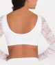 Body Wrappers Adult Long Sleeve Scoop Neck Bra With Lace Sleeves- LC9022