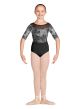 Mirella Child Jasmine Three Quarter Sleeve Leotard- M116C