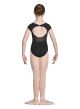 Mirella Child Diamantes Detail Sweetheart Cap Sleeve Leotard- M1532C