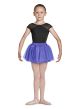 Mirella Child Diamante Detail Bow Neckline Cap Sleeve Leotard- M1533C