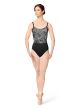 Mirella Adult Jasmine Print Camisole Leotard- M4038LM