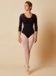 Mirella Adult Lace Bodice Three Quarters Sleeve Wrap Top- M7055LM
