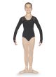 Bloch Child Mesh Panelled Diamante Wrap Top- M739C