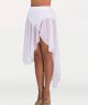 Body Wrappers Child Asymmetrical Petal Front Slit Power Mesh Skirt- NL1110