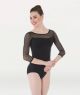 Body Wrappers Adult Dotted 3/4 Sleeve Leotard- P1042