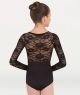 Body Wrappers Child Long Sleeve Lace Back Leotard- P1081C