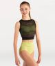 Body Wrappers Child Open Mesh Crop Boatneck Tank Pullover- P1166