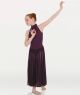 Body Wrappers Child Long Mock T-Neck Dance Dress- P733