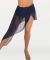 Body Wrappers Adult Side-Dip Asymmetrical Petal Front Slit Chiffon Skirt- BW9106