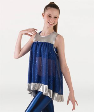 Body Wrappers Child Twinkle Loose-Fit Flowing Sleeveless Tunic Pullover- 0689