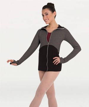 Body Wrappers Adult Two Color Zip Front Jacket- 8510