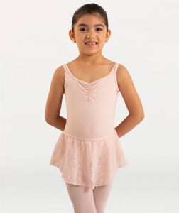 Body Wrappers Child Mesh Flowers Solid MicroTECH™ Camisole Leotard- 2190