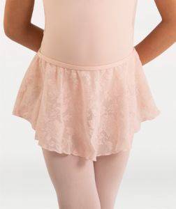 Body Wrappers Child Flower Mesh Tapered Skirt- 2192