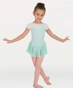 Body Wrappers Child Micro Check Skirted Leotard- 2294