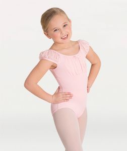 Body Wrappers Child Extended Shoulder Sleeve Leotard- 2511