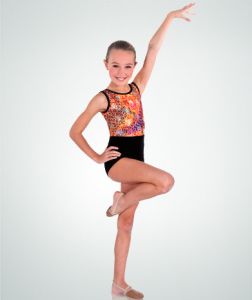 Body Wrappers Child Kicks ‘N Splits Gymwear Velvet Tank Leotard- 2904