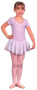 DanzNmotion Short Sleeve Dress w/ Hologram Skirt- 293