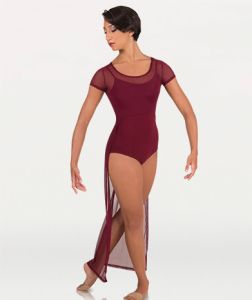 Body Wrappers Adult Power Mesh Cap Sleeve Pullover- 5002