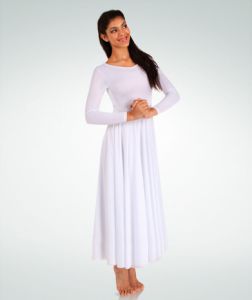 Body Wrappers Adult Long Sleeve Dance Dress- 512