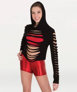 Body Wrappers Child Long Sleeve Hooded Pullover- 5190