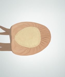 Body Wrappers Adult Leather Pleated Half Sole Slipper- 621A