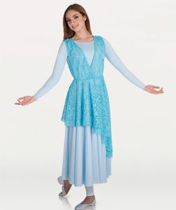 Body Wrappers Adult Lace Asymmetrical Overlay- 626