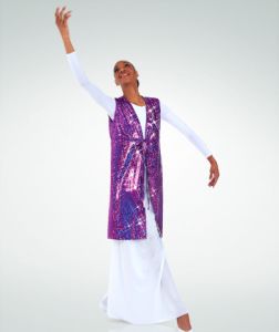 Body Wrappers Adult Stained Glass Print Vest- 632