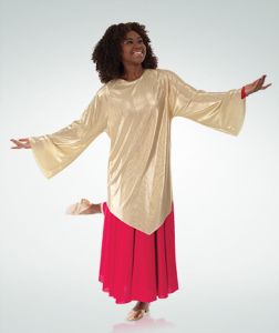 Body Wrappers Adult Pleated Gold Tunic- 640