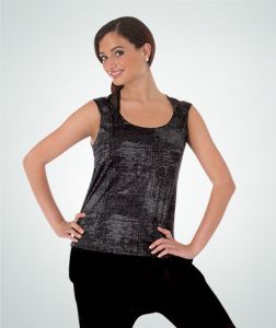 Body Wrappers Adult Sanded Metallic Pullover- 8540
